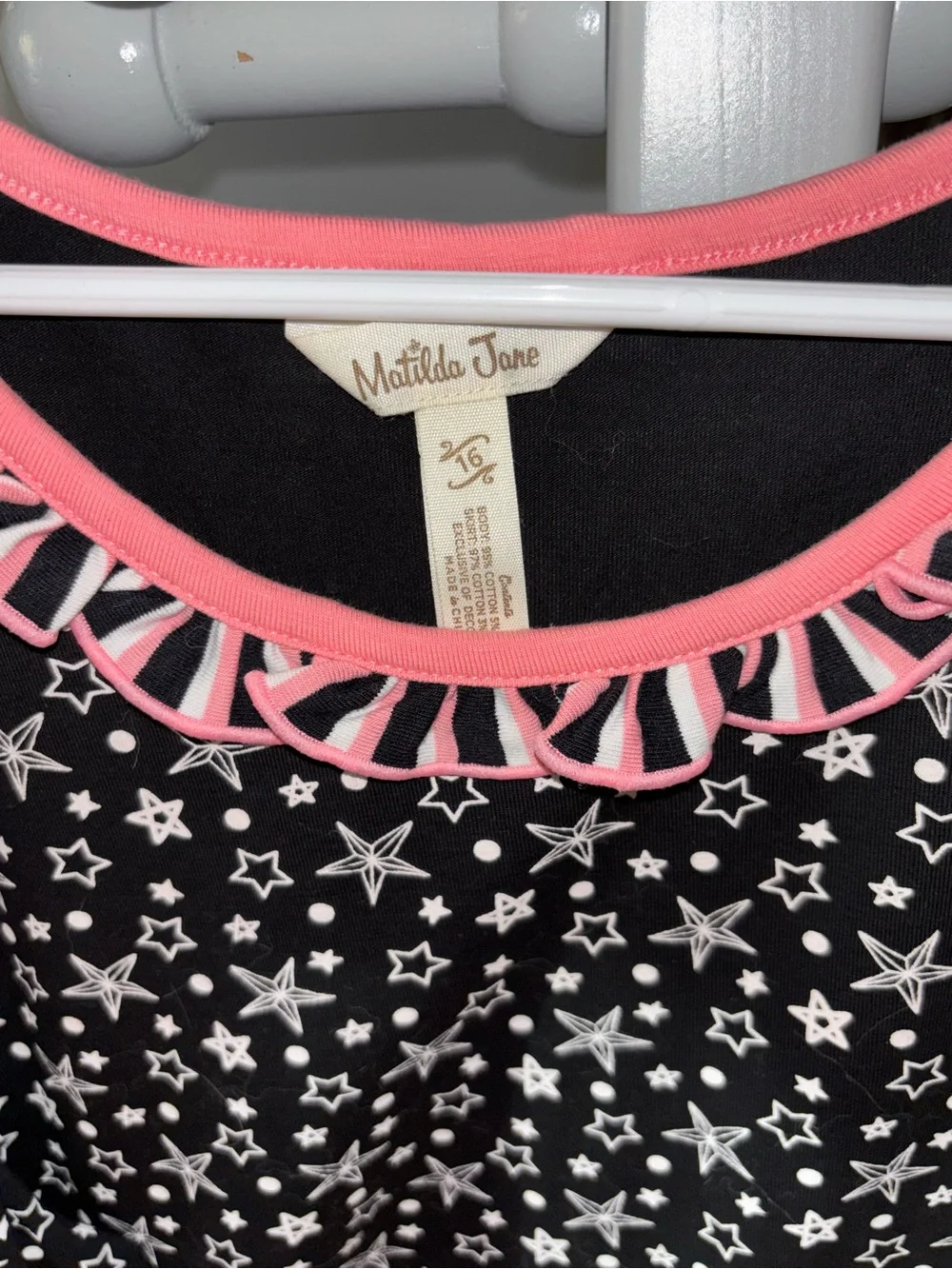 Matilda Jane Black Star & Pink Multi Print Girls Dress